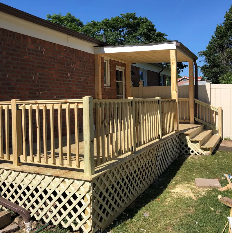 Deck and railing