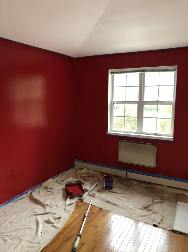 Red interior wall