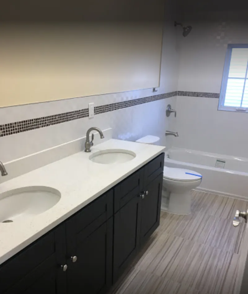 Bathroom tile and vanity